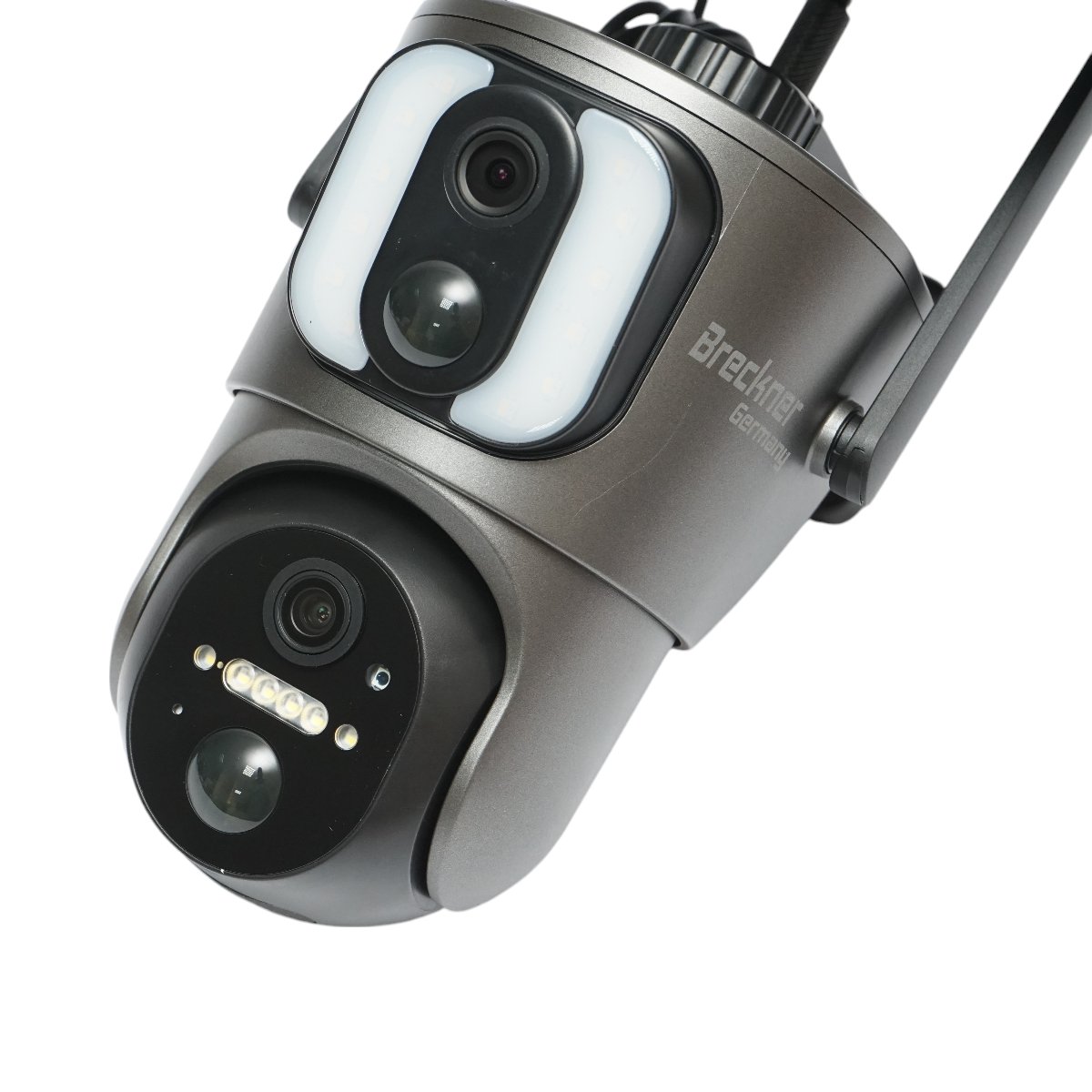 Camera supraveghere cu lentila duala 6MP, 4G, WIFI 2.4 GHz cu panou solar, baterie 13500 mAh, PTZ control, senzor miscare, detectie umana PIR, smart IR night vision si aplicatie Ubox